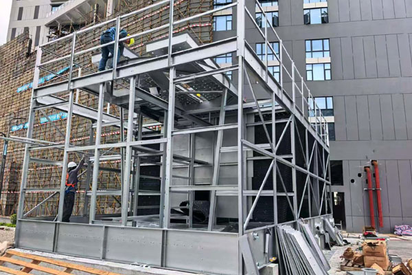 Cooling Tower Steel Frame Construction Project